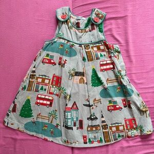 SOLD - Baby Boden Christmas in London pinnie 18-24